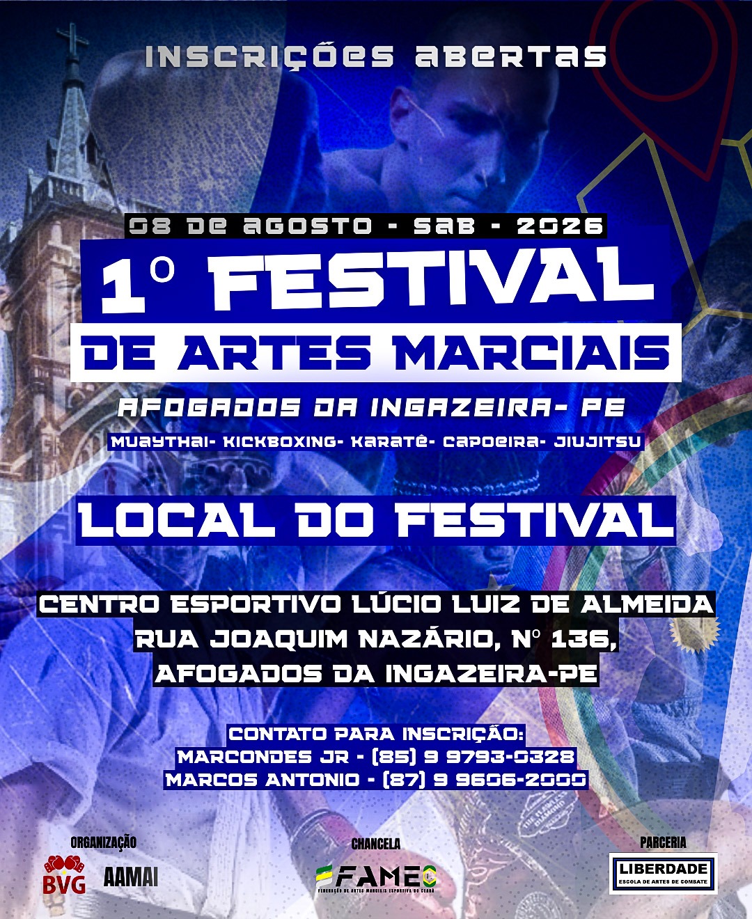 Cartaz do 1&ordm; Festival de Artes Marciais
