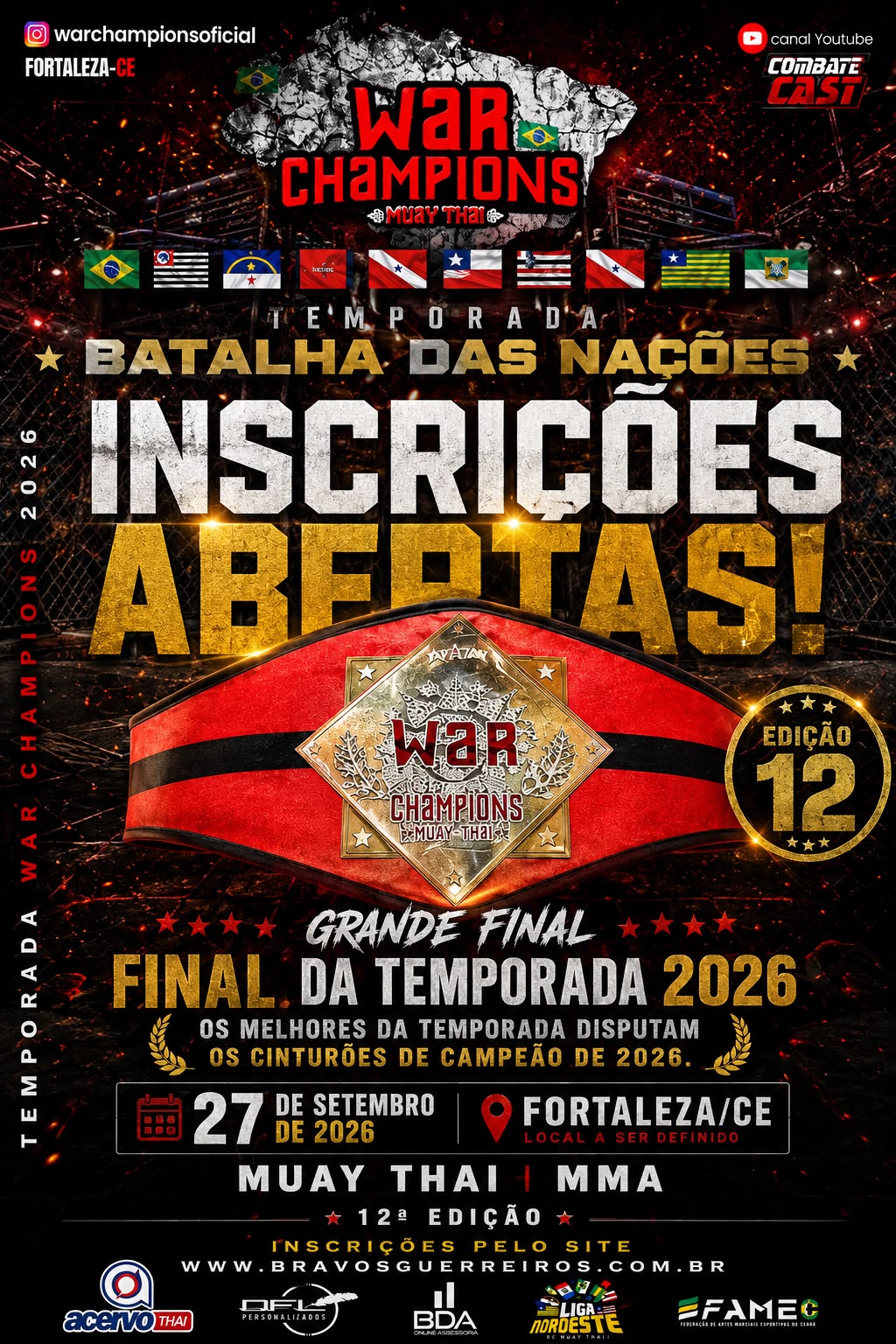 Cartaz War Champions 12ª edição final - Fortaleza-CE
